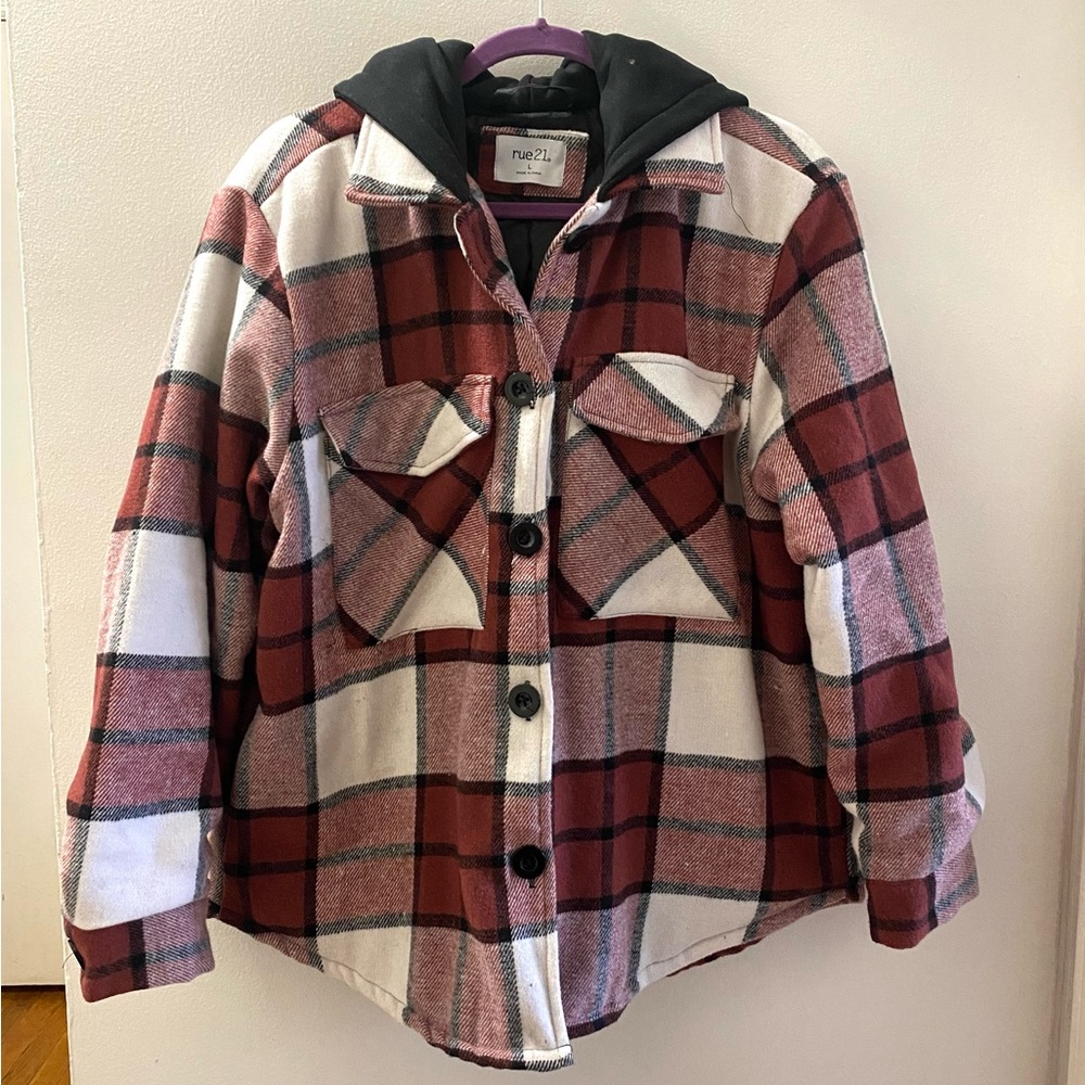Plaid Fleece Coat